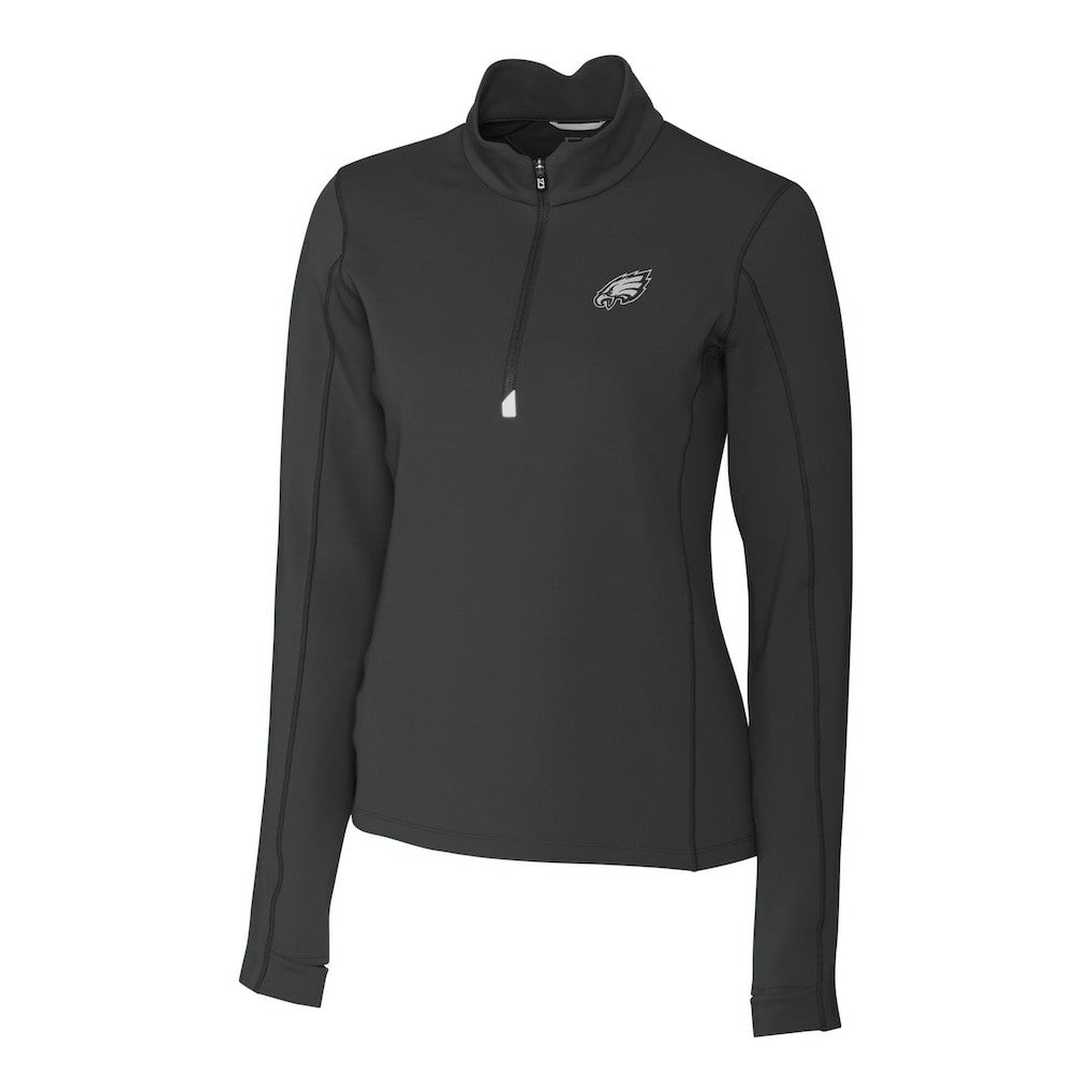 Philadelphia Eagles  Cutter & Buck Women's Traverse Stretch DryTec Quarter-Zip Top