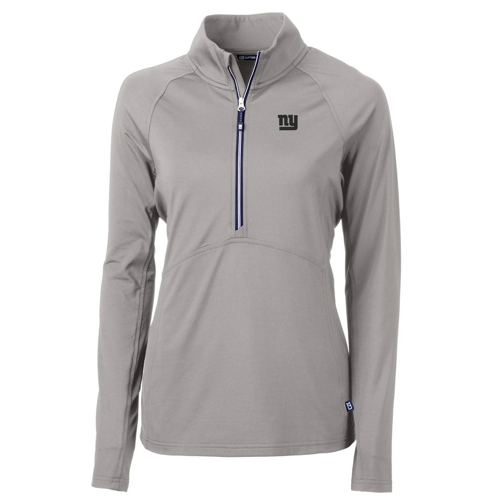 New York Giants  Cutter & Buck Women's Adapt Eco Knit Stretch Recycled Raglan Half-Zip Top