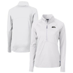 Seattle Seahawks  Cutter & Buck Women's Adapt Eco Knit Stretch Recycled Raglan Half-Zip Top