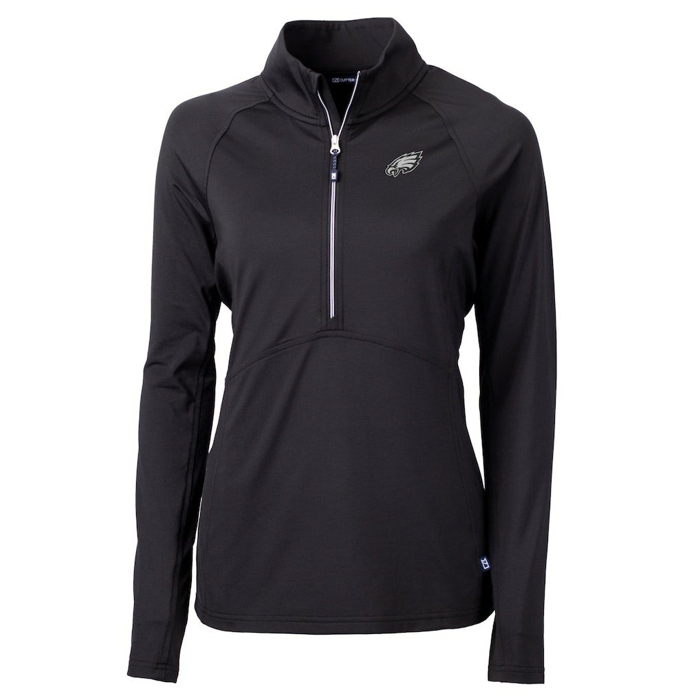 Philadelphia Eagles  Cutter & Buck Women's Adapt Eco Knit Stretch Recycled Raglan Half-Zip Top
