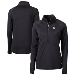 Pittsburgh Steelers  Cutter & Buck Women's Adapt Eco Knit Stretch Recycled Raglan Half-Zip Top