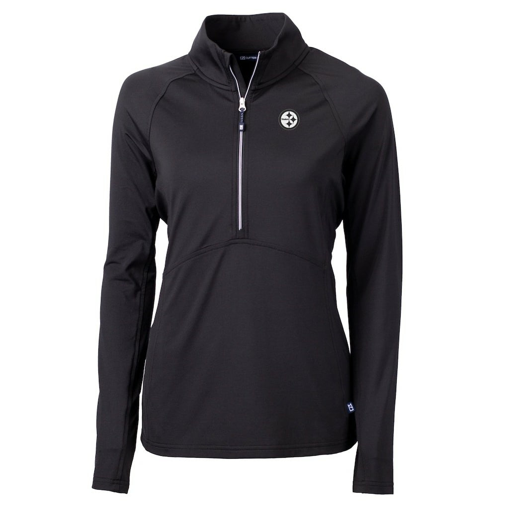 Pittsburgh Steelers  Cutter & Buck Women's Adapt Eco Knit Stretch Recycled Raglan Half-Zip Top