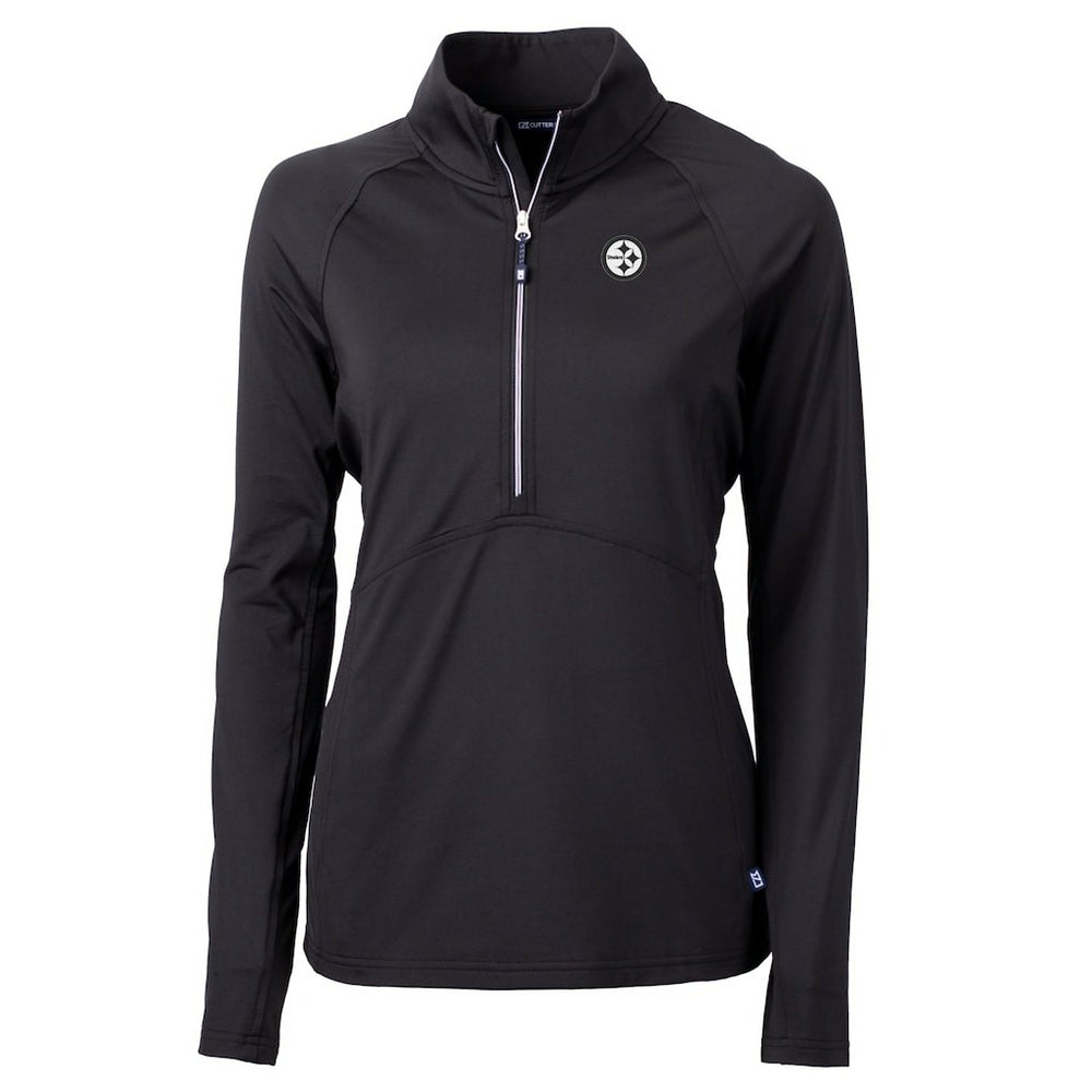 Pittsburgh Steelers  Cutter & Buck Women's Adapt Eco Knit Stretch Recycled Raglan Half-Zip Top