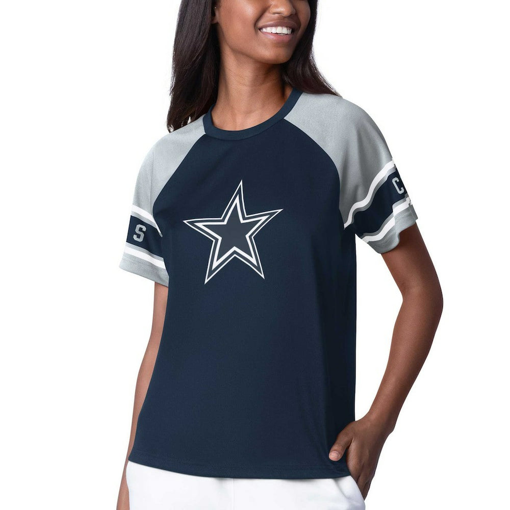 Dallas Cowboys  Starter Women's 1st Rounder Color Block Raglan Top