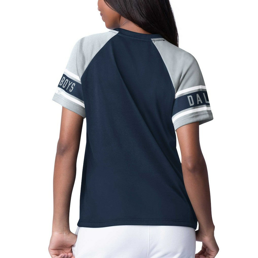 Dallas Cowboys  Starter Women's 1st Rounder Color Block Raglan Top