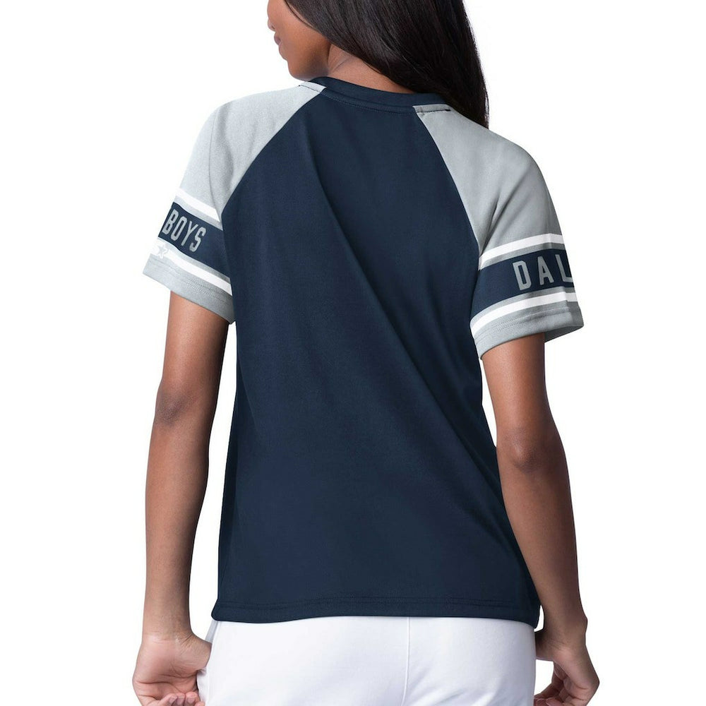 Dallas Cowboys  Starter Women's 1st Rounder Color Block Raglan Top