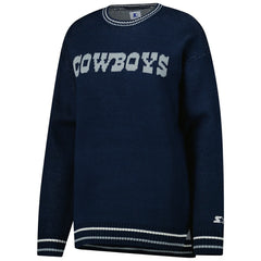 Dallas Cowboys  Starter Women's Oversized On the Ball Intarsia Knit Pullover Sweater