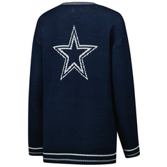 Dallas Cowboys  Starter Women's Oversized On the Ball Intarsia Knit Pullover Sweater