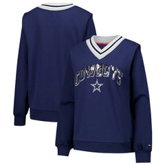 Dallas Cowboys  Tommy Hilfiger Women's Alice V-Neck Pullover Sweatshirt