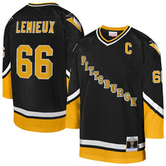Mario Lemieux Pittsburgh Penguins Mitchell & Ness Youth 1992/93 Captain Patch Power Play Player Jersey Sale