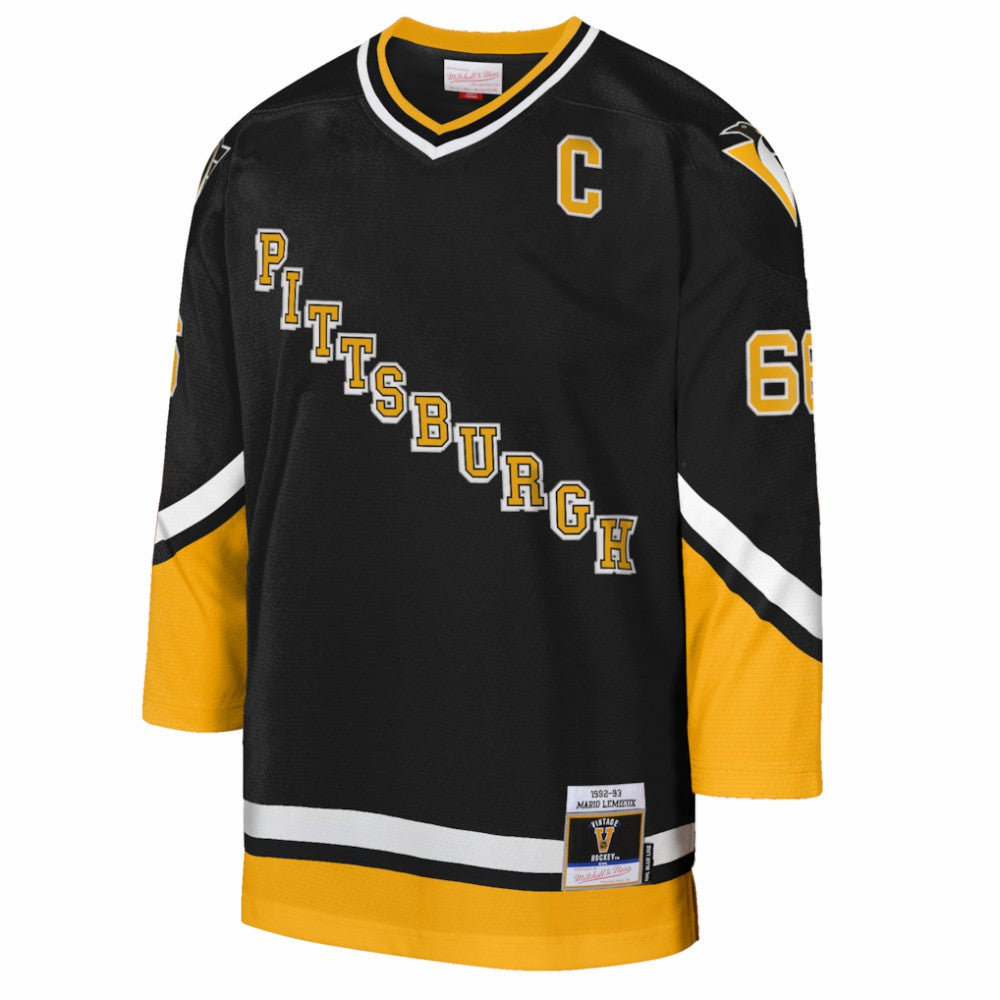 Mario Lemieux Pittsburgh Penguins Mitchell & Ness Youth 1992/93 Captain Patch Power Play Player Jersey Sale