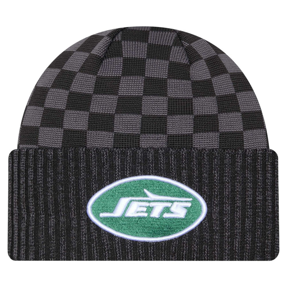 New York Jets New Era Checkered Cuffed Knit Hat