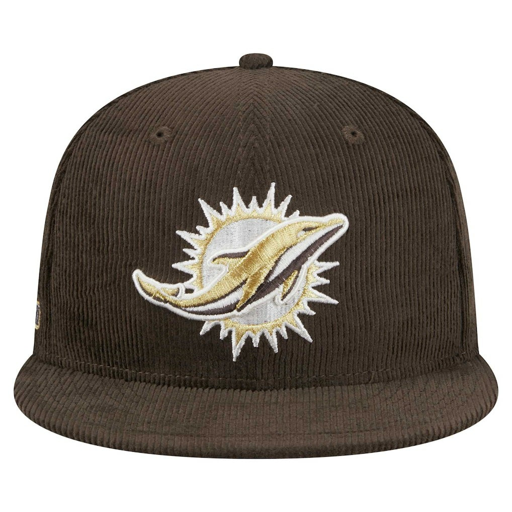 Miami Dolphins New Era Choco Cord 59FIFTY Fitted Hat