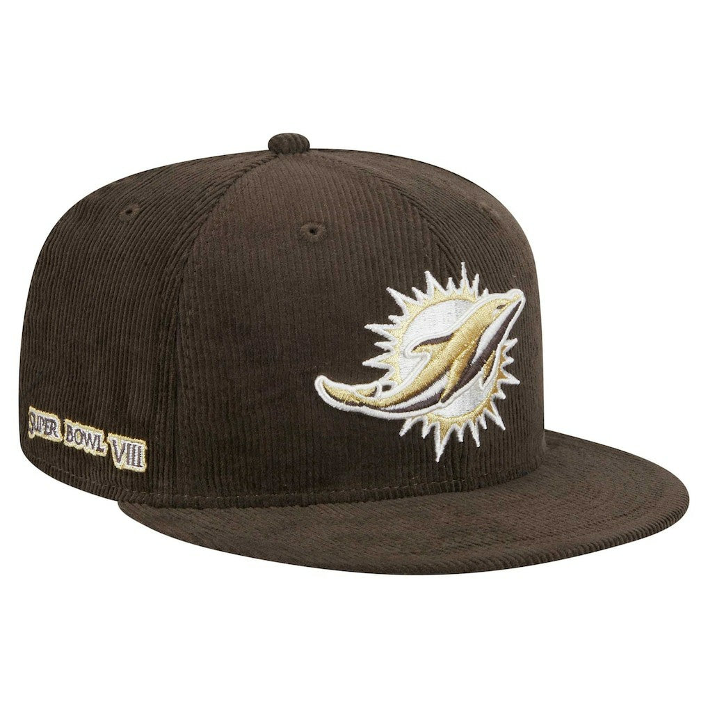Miami Dolphins New Era Choco Cord 59FIFTY Fitted Hat