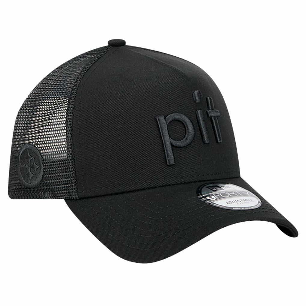 Pittsburgh Steelers New Era Domain 9FORTY A-Frame Trucker Adjustable Hat