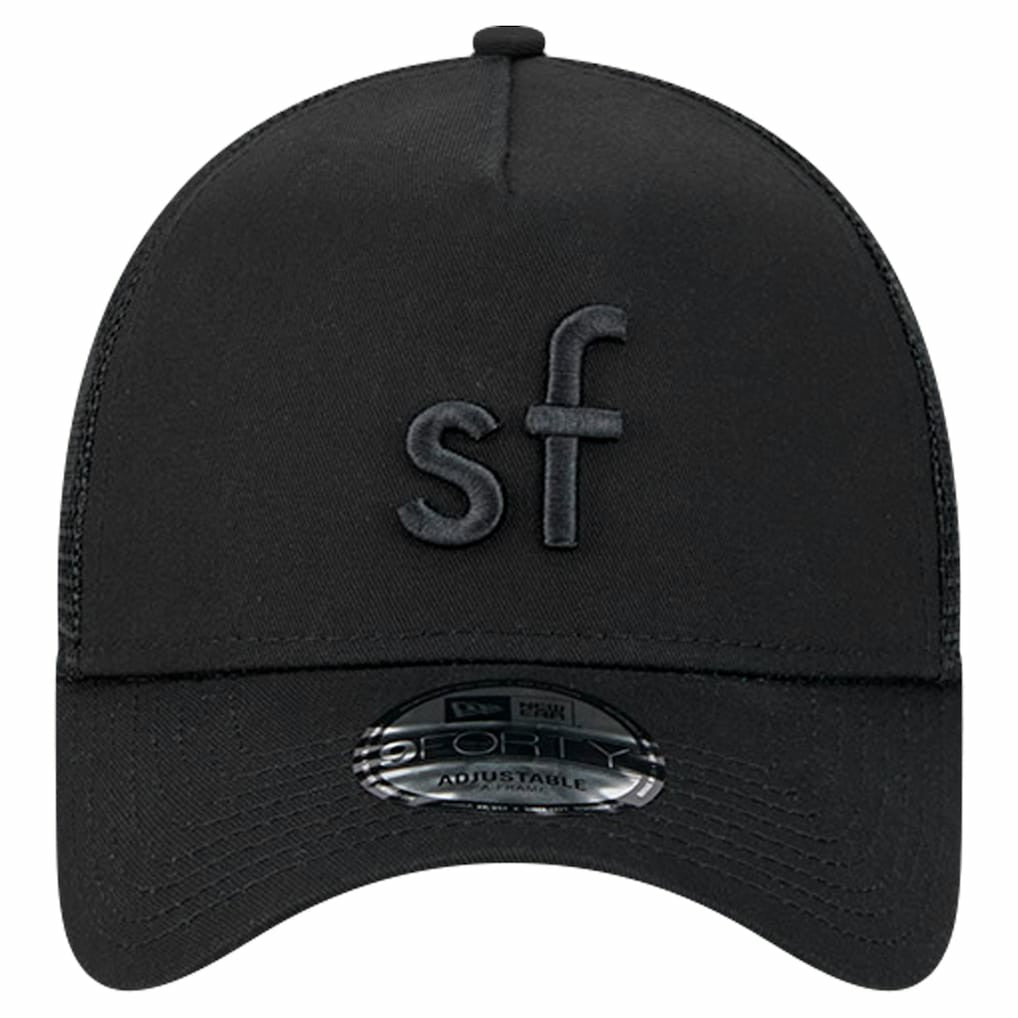 San Francisco 49ers New Era Domain 9FORTY A-Frame Trucker Adjustable Hat
