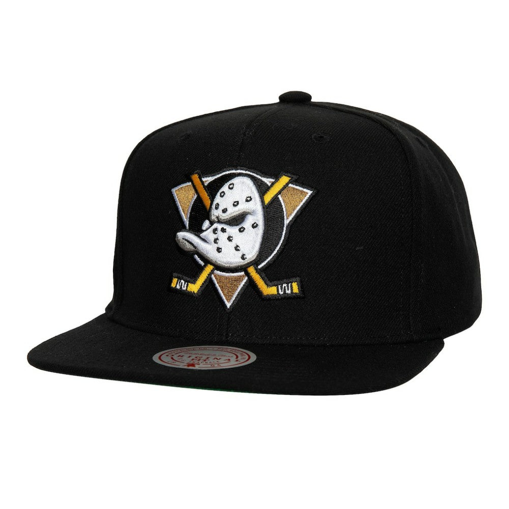 Anaheim Ducks Mitchell & Ness Core Top Spot Snapback Hat On Sale