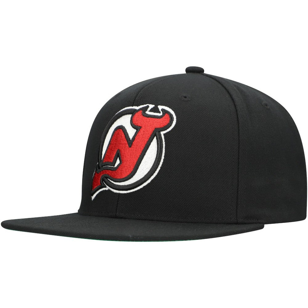 New Jersey Devils Mitchell & Ness Core Top Spot Snapback Hat Online