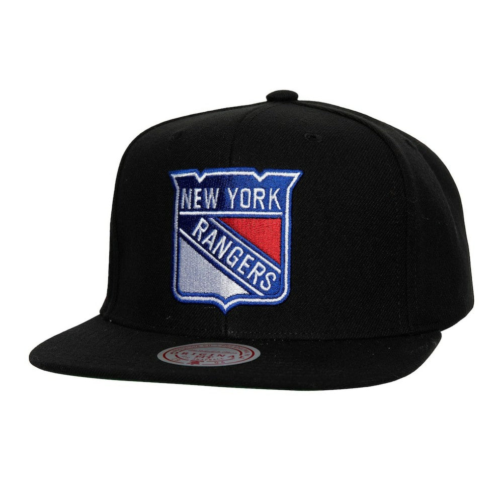New York Rangers Mitchell & Ness Core Top Spot Snapback Hat On Sale