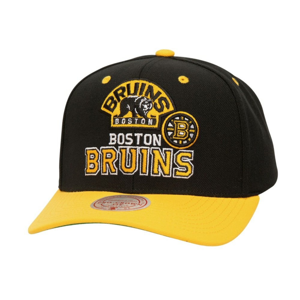 Boston Bruins Mitchell & Ness All In 2.0 Pro Crown Adjustable Hat For Sale