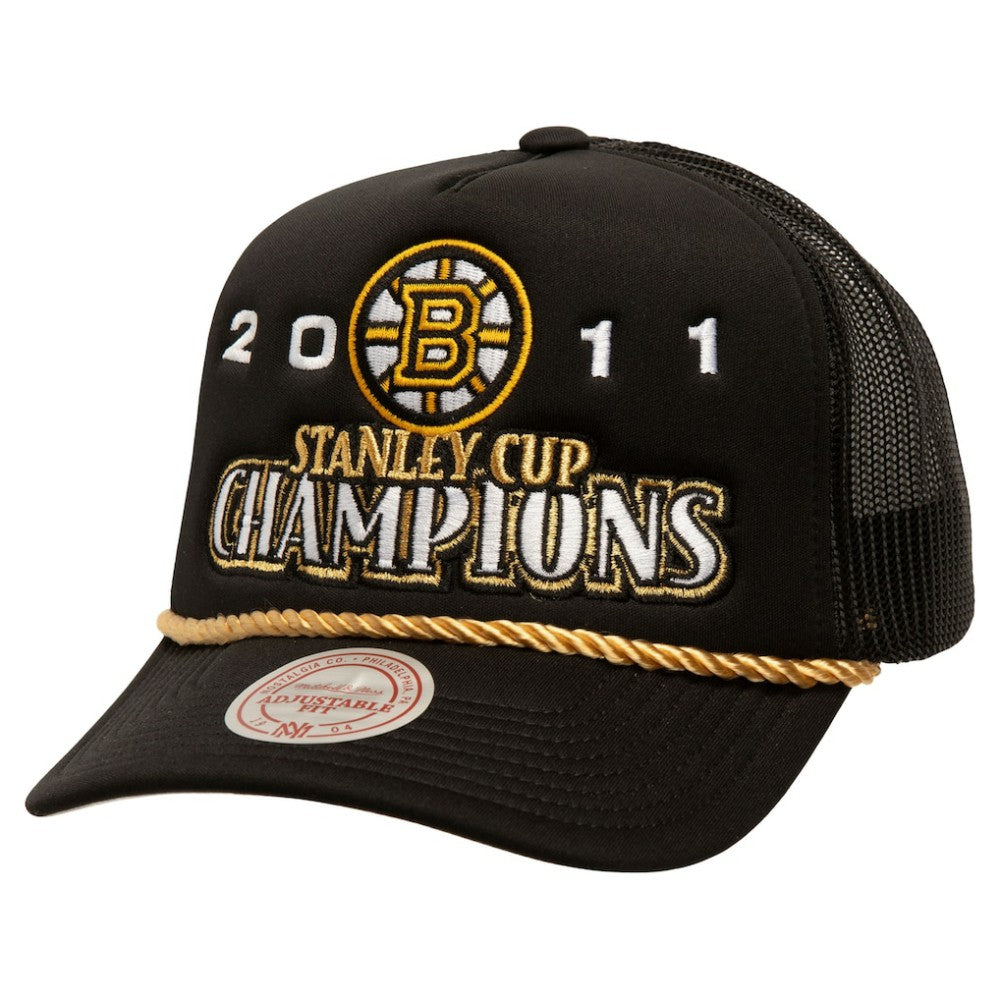 Boston Bruins Mitchell & Ness SOUL Collection Golden Stanley Cup Champions Trucker Adjustable Hat On Sale