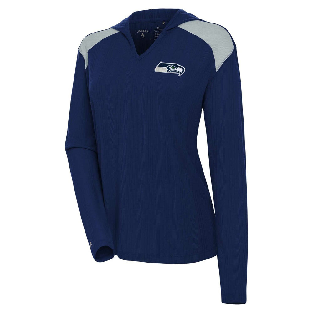 Seattle Seahawks  Antigua Women's Opulent Long Sleeve Hoodie T-Shirt