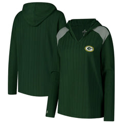 Green Bay Packers  Antigua Women's Opulent Long Sleeve Hoodie T-Shirt