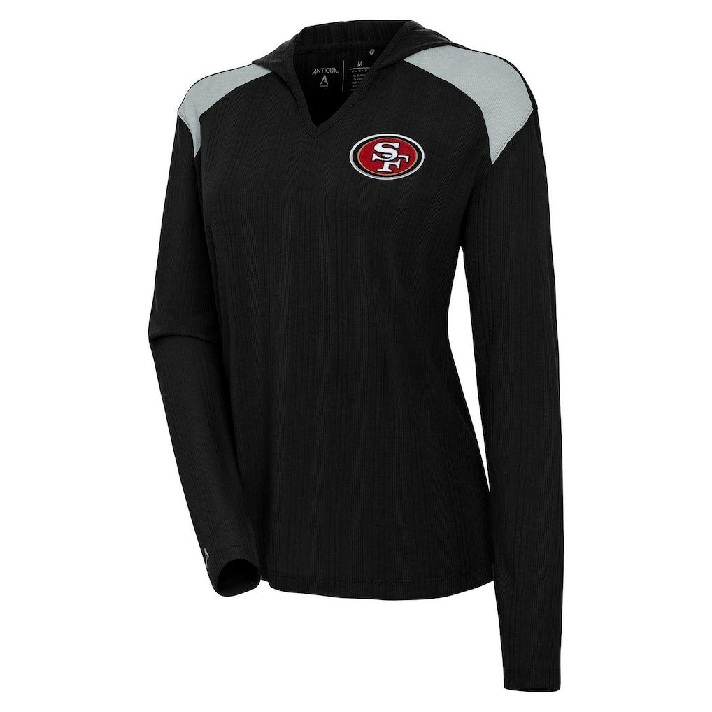 San Francisco 49ers  Antigua Women's Opulent Long Sleeve Hoodie T-Shirt