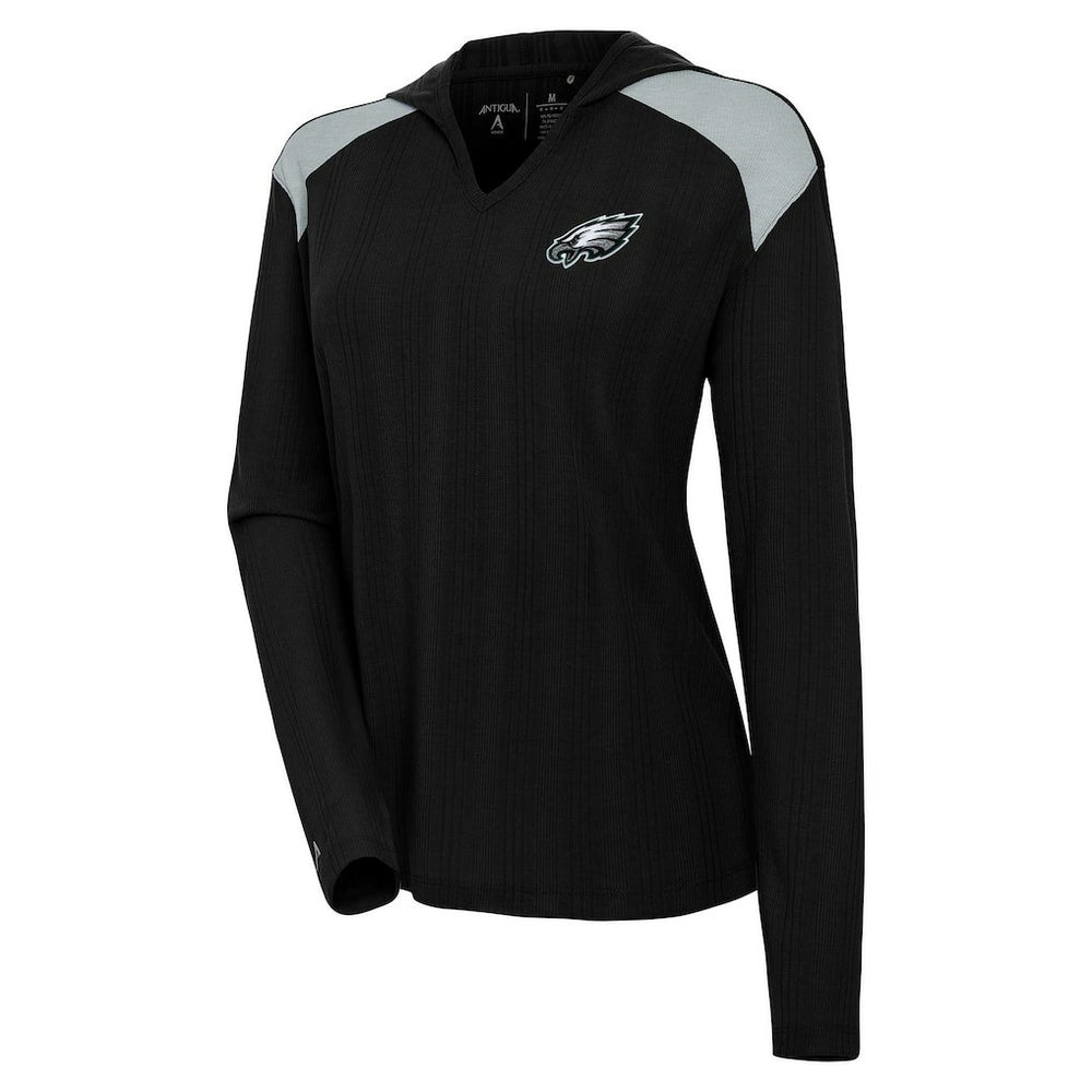 Philadelphia Eagles  Antigua Women's Opulent Long Sleeve Hoodie T-Shirt