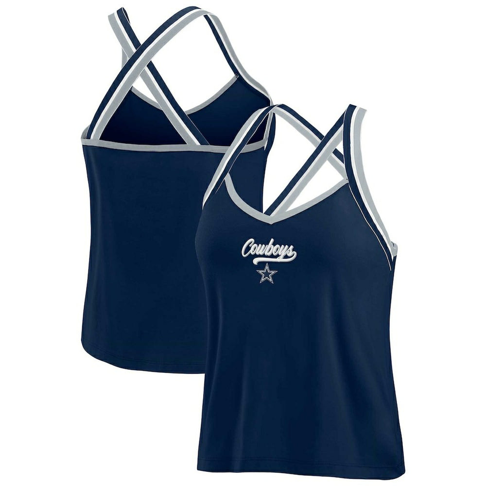 Dallas Cowboys  WEAR by Erin Andrews Women's Cross Strap Tri-Blend Tank Top