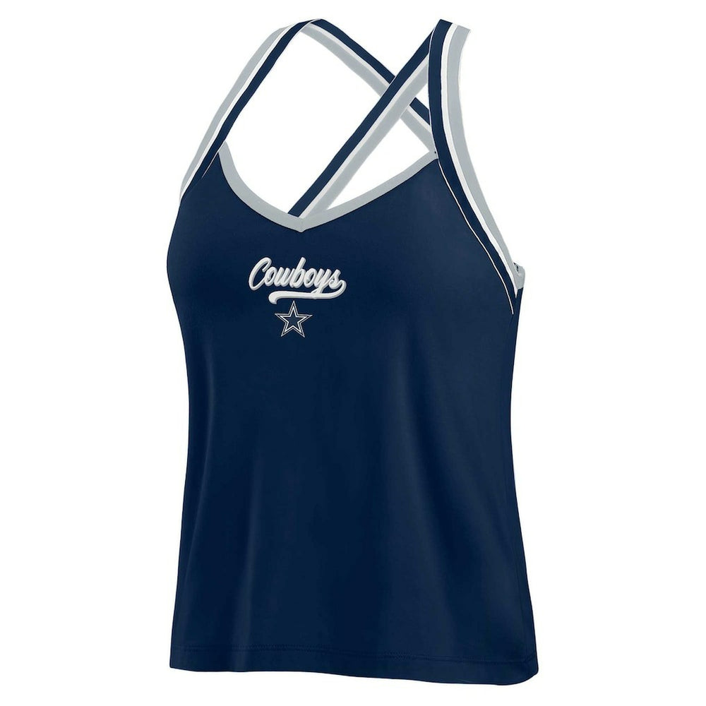 Dallas Cowboys  WEAR by Erin Andrews Women's Cross Strap Tri-Blend Tank Top