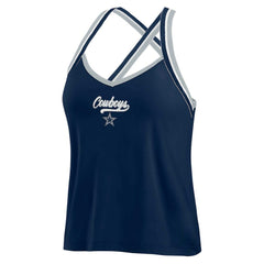Dallas Cowboys  WEAR by Erin Andrews Women's Cross Strap Tri-Blend Tank Top