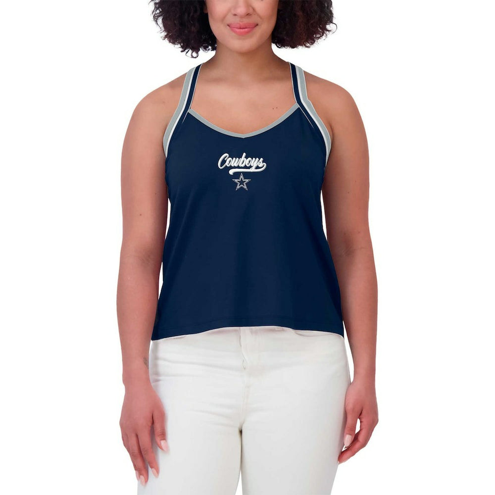 Dallas Cowboys  WEAR by Erin Andrews Women's Cross Strap Tri-Blend Tank Top