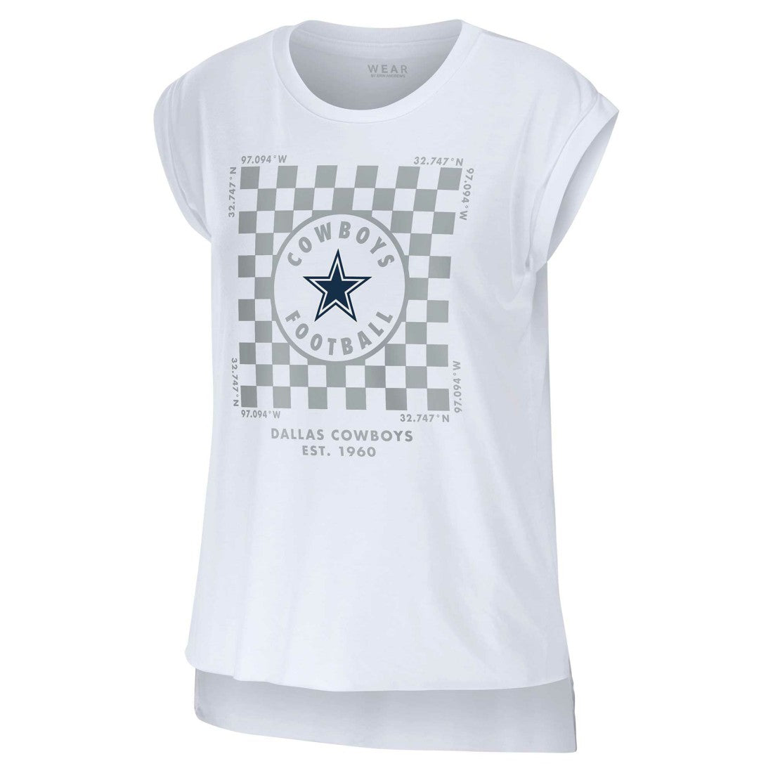 Dallas Cowboys  WEAR by Erin Andrews Women's Checker Muscle Tank Top