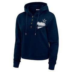 Dallas Cowboys  WEAR by Erin Andrews Women's Waffle-Knit Pullover Hoodie
