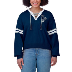 Dallas Cowboys  WEAR by Erin Andrews Women's Lace-Up Sweater