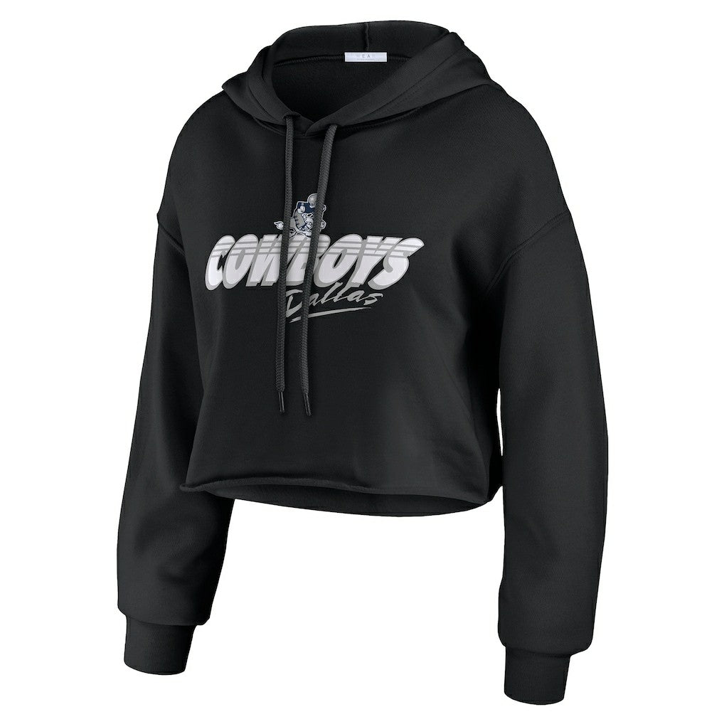 Dallas Cowboys  WEAR by Erin Andrews Women's Prime Cropped Pullover Hoodie