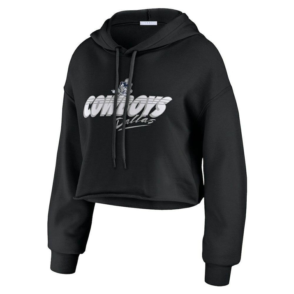 Dallas Cowboys  WEAR by Erin Andrews Women's Prime Cropped Pullover Hoodie