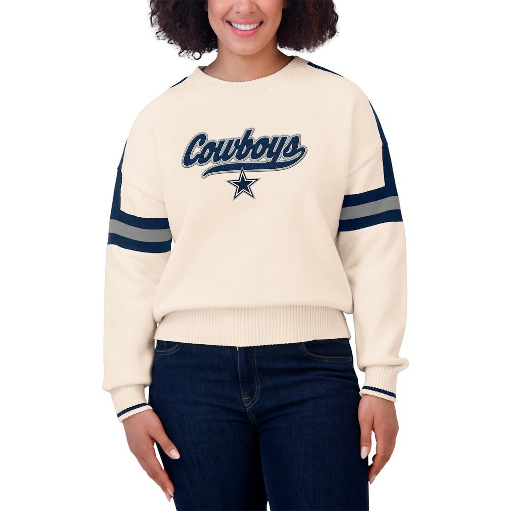 Dallas Cowboys  WEAR by Erin Andrews Women's Stripe Pullover Sweater