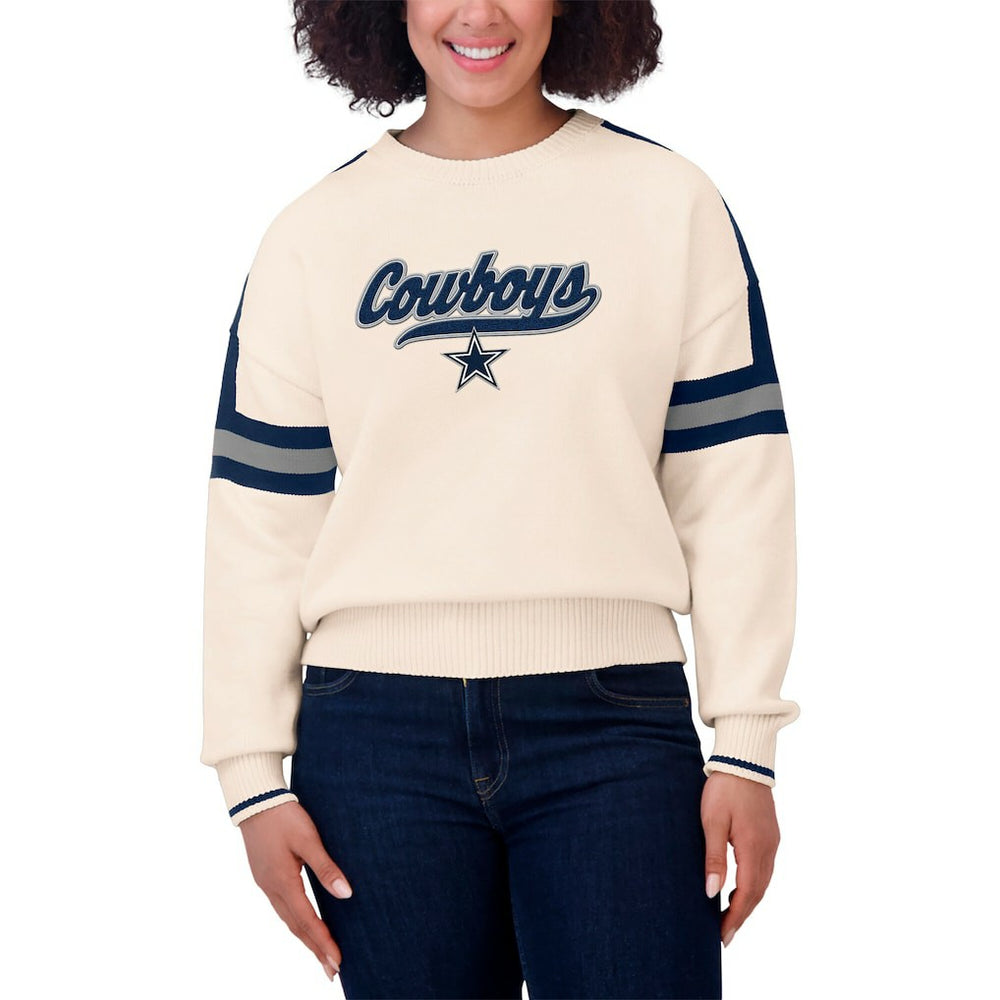 Dallas Cowboys  WEAR by Erin Andrews Women's Stripe Pullover Sweater