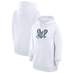Detroit Lions  G-III 4Her by Carl Banks Women's Animal Print Heart Team Graphic Fleece Tri-Blend Pullover Hoodie