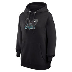 Philadelphia Eagles  G-III 4Her by Carl Banks Women's Animal Print Heart Team Graphic Fleece Tri-Blend Pullover Hoodie