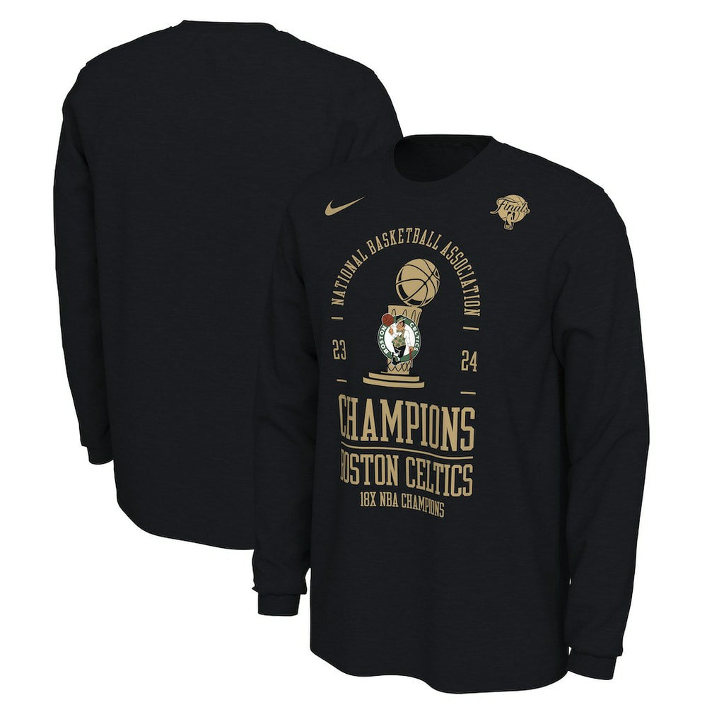 Boston Celtics 18-Time NBA Finals Champions Locker Room Long Sleeve T-Shirt Discount