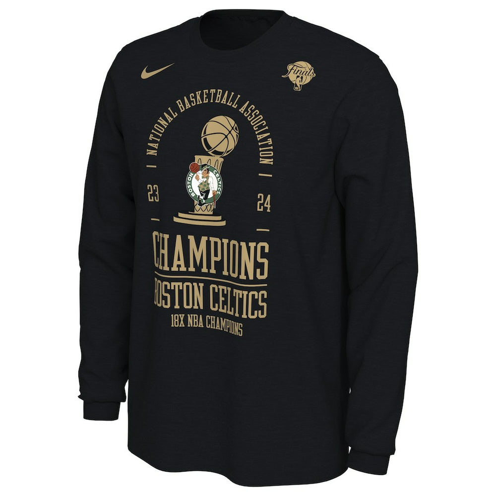 Boston Celtics 18-Time NBA Finals Champions Locker Room Long Sleeve T-Shirt Discount