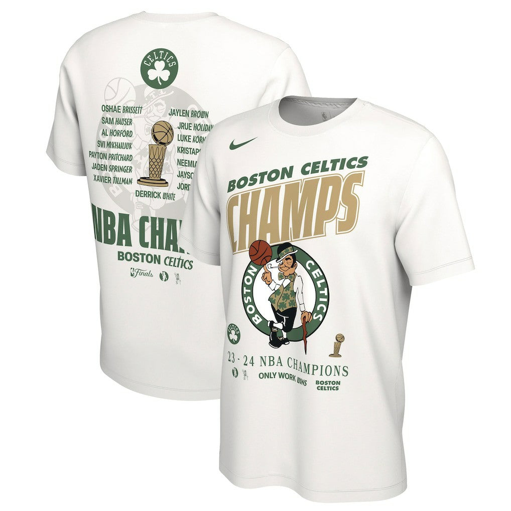 Boston Celtics 2024 NBA Finals Champions Celebration Roster T-Shirt On Sale