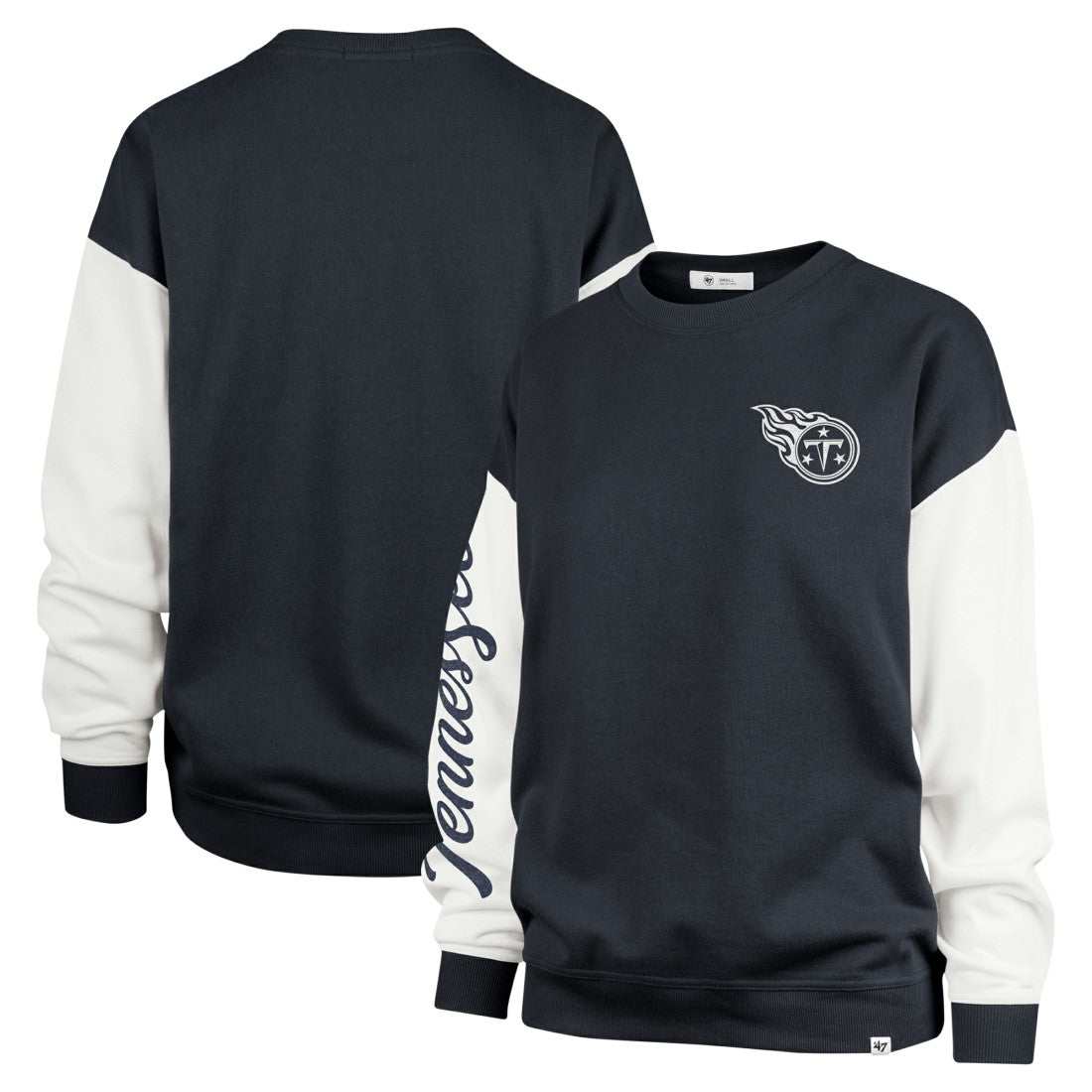 Tennessee Titans 47 brand '47 Women's Double Header Rise Andie Pullover Sweatshirt