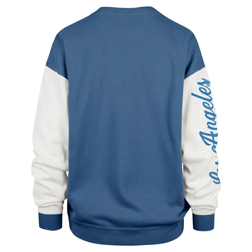 Los Angeles Chargers 47 brand '47 Women's Double Header Rise Andie Pullover Sweatshirt