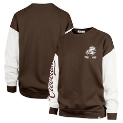 Cleveland Browns 47 brand '47 Women's Double Header Rise Andie Pullover Sweatshirt