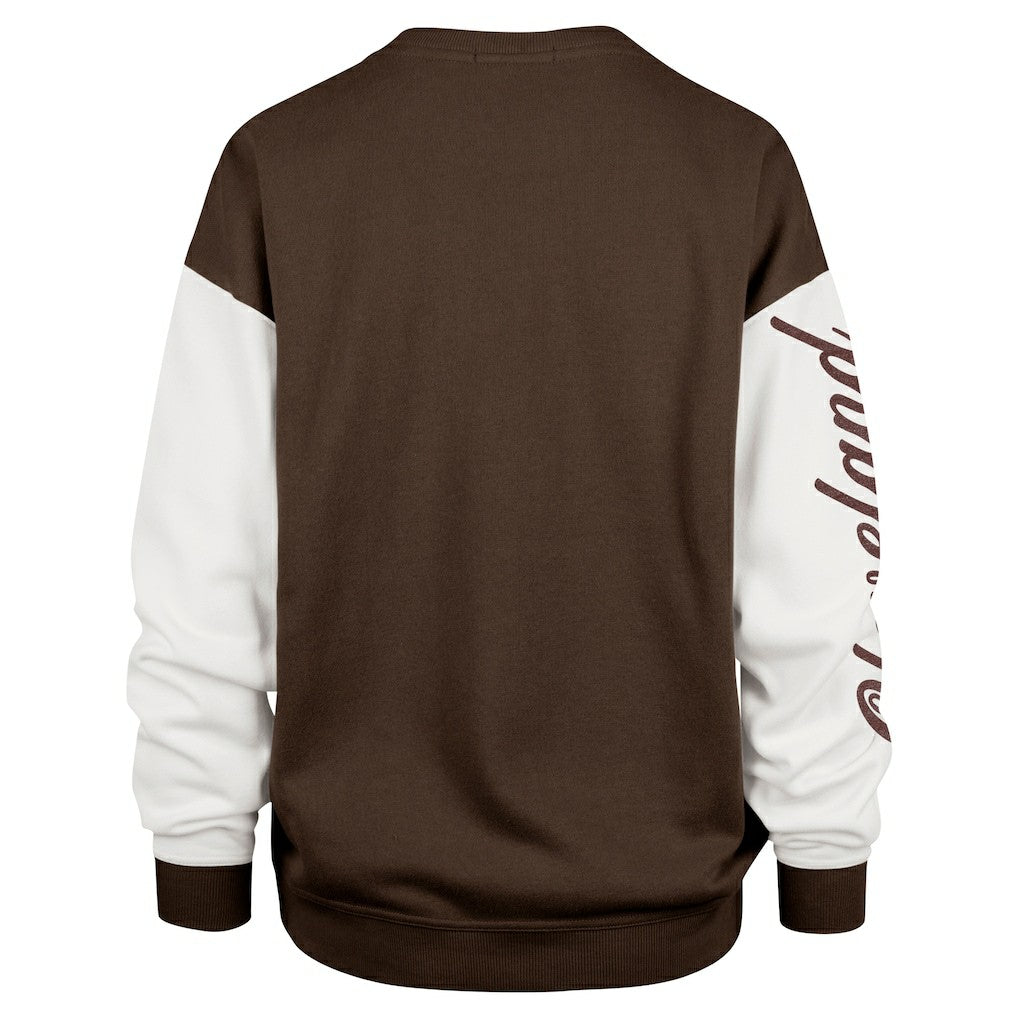 Cleveland Browns 47 brand '47 Women's Double Header Rise Andie Pullover Sweatshirt