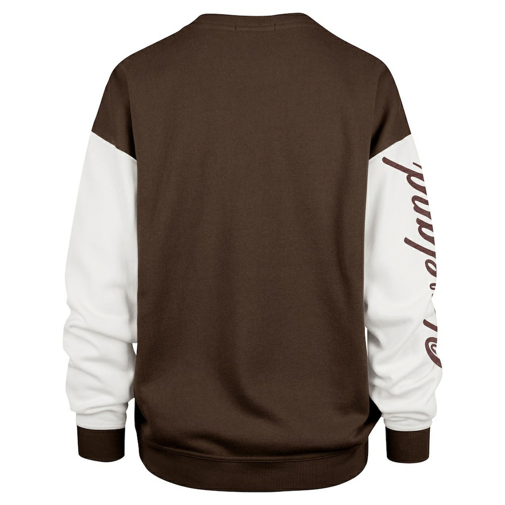 Cleveland Browns 47 brand '47 Women's Double Header Rise Andie Pullover Sweatshirt